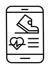 Gadget, fitness app icon. Element of gadget icon on white background