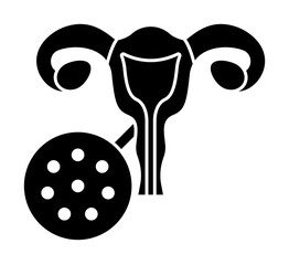 Gynecology problem, uterine icon. Simple gynaecology icons for ui and ux, website or mobile application on white background