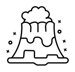 Volcano danger landscape icon. Element of Hawaii icon on white background