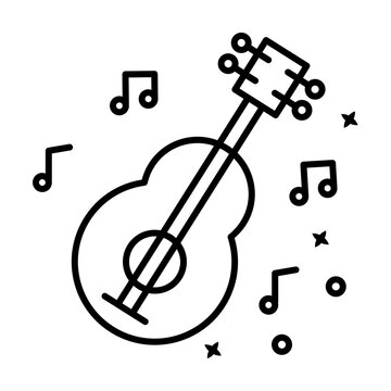 Ukelele music instrument icon. Element of Hawaii icon on white background