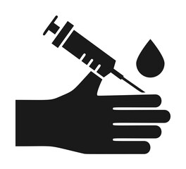 Medicine, hand icon. Simple hematology icons for ui and ux, website or mobile application on white background