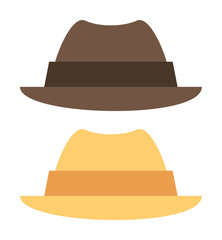 Hat, clothes icon. Simple color elements of hipster style icons for ui and ux, website or mobile application on white background
