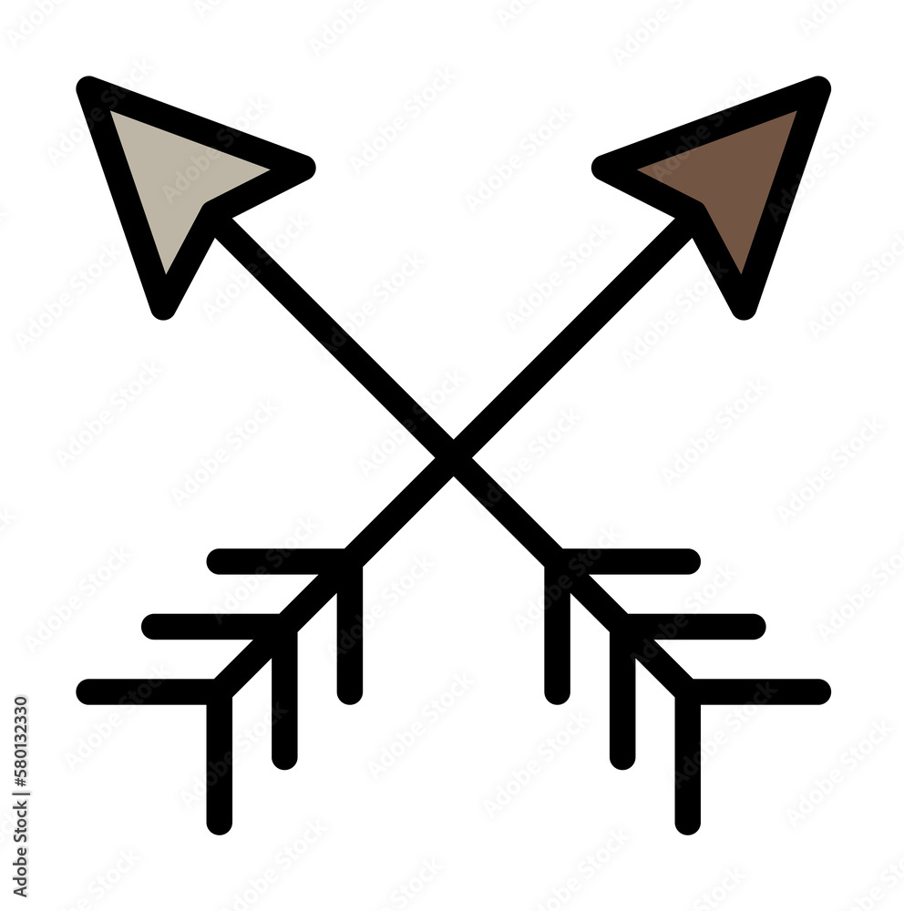 Poster arrow icon. simple color with outline elements of hipster style icons for ui and ux, website or mobi