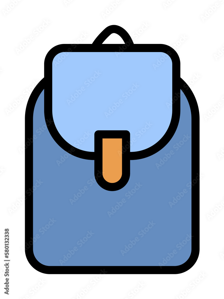 Poster backpack icon. simple color with outline elements of hipster style icons for ui and ux, website or m