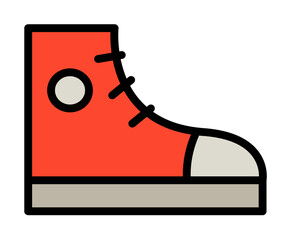 Shoes, sneakers icon. Simple color with outline elements of hipster style icons for ui and ux, website or mobile application on white background