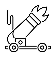 Cannon icon. Element of historical games icon on white background