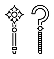 Wand icon. Element of historical games icon on white background