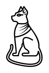 Egyoht cat history icon. Element of history icon on white background