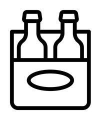 Beer box, beers icon. Simple line, outline elements of international beer day icons for ui and ux, website or mobile application on white background