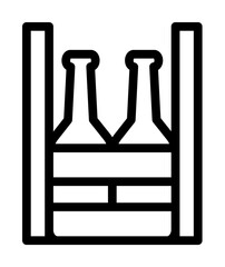 Beer box, beers icon. Simple line, outline elements of international beer day icons for ui and ux, website or mobile application on white background