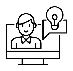 Interview icon. Element of interview icon on white background