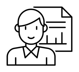 Manager icon. Element of interview icon on white background