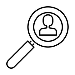 Headhunting icon. Element of interview icon on white background