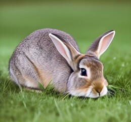 Fototapeta premium rabbit on grass