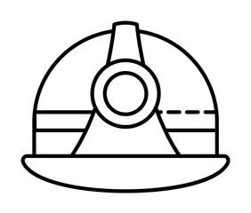 Helmet, safety icon. Simple line, outline elements of safety at work for ui and ux, website or mobile application on white background