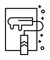 Paint roller improvement tools icon. Element of labor icon on white background
