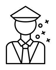 Policeman job man icon. Element of labor icon on white background