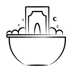 money laundering icon. Element of crime icon for mobile concept and web apps. Hand drawn money laundering icon can be used for web and mobile on white background