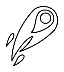 Fire, magic icon. Element of magic for mobile concept and web apps icon. Thin line icon for website design and development on white background