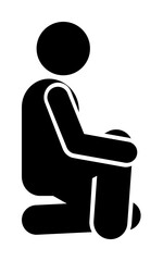 Man, person, squatting icon. Element of man squatting icon. Premium quality graphic design icon. Signs and symbols collection icon for websites, web design, mobile app on white background