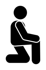Man, posture, squat icon. Element of man squatting icon. Premium quality graphic design icon. Signs and symbols collection icon for websites, web design, mobile app on white background