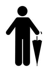 Holding, man, umbrella icon. Element of man with random object icon. Premium quality graphic design icon. Signs and symbols collection icon for websites, web design on white background