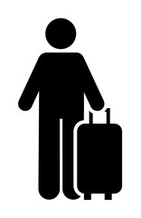 Holidays, man icon. Element of man with random object icon. Premium quality graphic design icon. Signs and symbols collection icon for websites, web design on white background