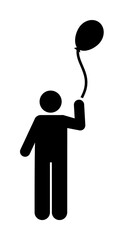Balloon, holding, people, man icon. Element of man with random object icon. Premium quality graphic design icon. Signs and symbols collection icon for websites, web design on white background
