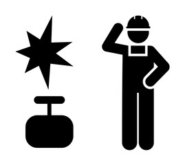 Gas, industry, man, worker, job icon. Element of manufacturing icon. Premium quality graphic design icon. Signs and symbols collection icon for websites, web design on white background