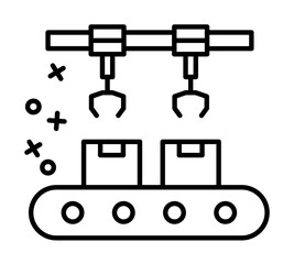 Packing box pack icon. Element of manufacturing on white background
