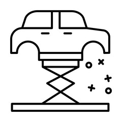 Hydraulic car industry icon. Element of manufacturing on white background