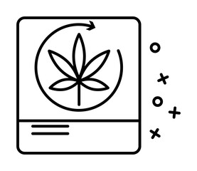 Healthcare marijuana web page icon. Element of narcotic on white background
