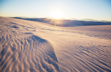 White sand dunes