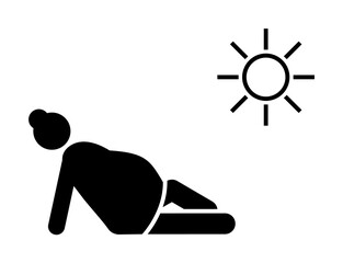 Sun, mother, pregnant, rest icon. Element of maternity icon. Premium quality graphic design icon. Signs and symbols collection icon for websites, web design, mobile app on white background