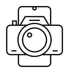 Camera mobile icon. Element of mobile technology on white background