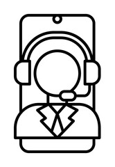 Online services mobile icon. Element of mobile technology on white background