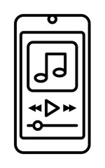 Player mobile icon. Element of mobile technology on white background