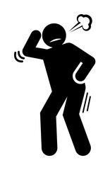 Fear, man, scare icon. Element of negative character traits icon. Premium quality graphic design icon. Signs and symbols collection icon for websites on white background