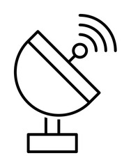 Antenna icon. Element of news thin line icon on white background