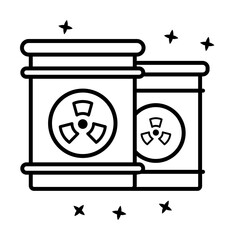 tank with radioactive substances icon. Simple line outline of nuclear energy icons for ui and ux website or mobile application on white background