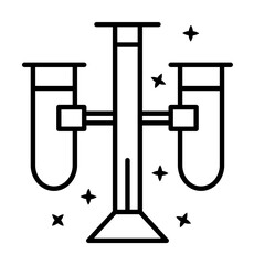 Chemistry lab Einstein icon. Simple line outline of nuclear energy icons for ui and ux website or mobile application on white background