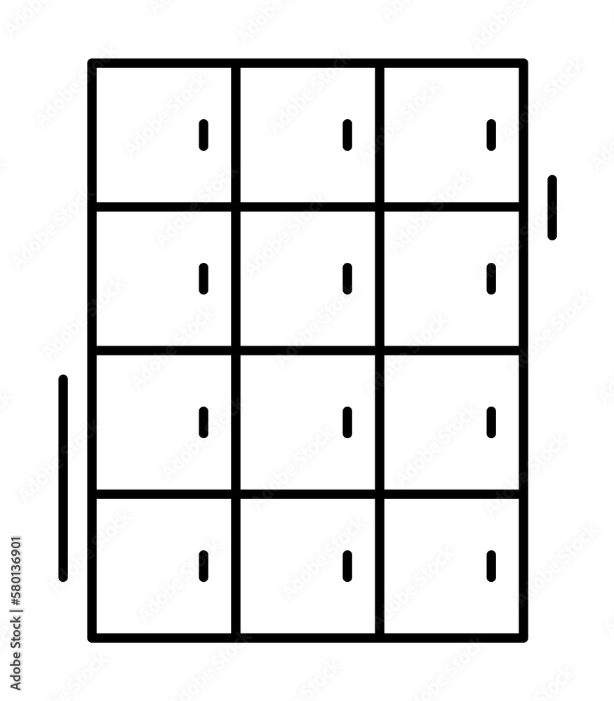 Poster locker icon. simple line, outline elements of office tool icons for ui and ux, website or mobile app
