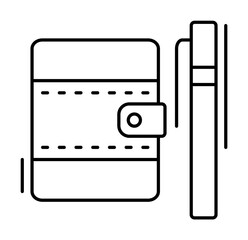 Agenda, pen icon. Simple line, outline elements of office tool icons for ui and ux, website or mobile application on white background