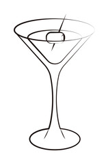 Martini olive, alcohol icon. Element of oil icon for mobile concept and web apps. Hand drawn Martini olive, alcohol icon can be used for web and mobile on white background