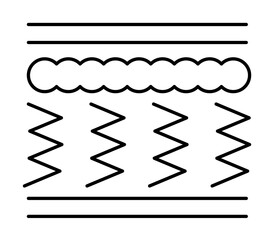 Mattress spring icon. Simple line outline orthopedics icons for ui and ux website or mobile application on white background