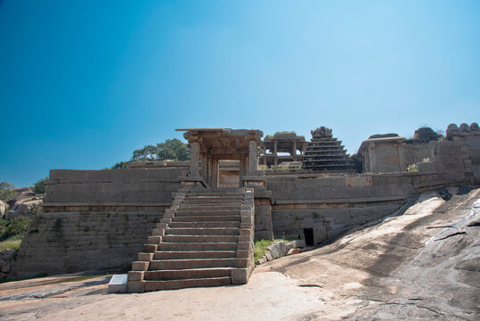 Narasimha Temple is located on the slope of Gandhamadhana hill at Hampi