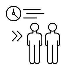 Men time work business icon. Element of overpopulation icon on white background