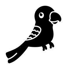 Parrot, bird icon. Simple elements of animals store icons for ui and ux, website or mobile application on white background
