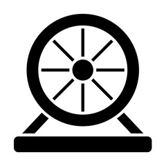 Fototapeta premium Wheel, hamster icon. Simple elements of animals store icons for ui and ux, website or mobile application on white background
