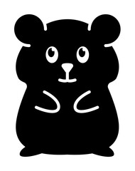 Hamster, animal icon. Simple line, outline ecology icons for ui and ux, website or mobile application on white background
